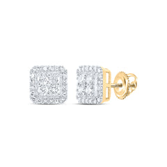 5/8CTW-DIA NK SQUARE EARRING