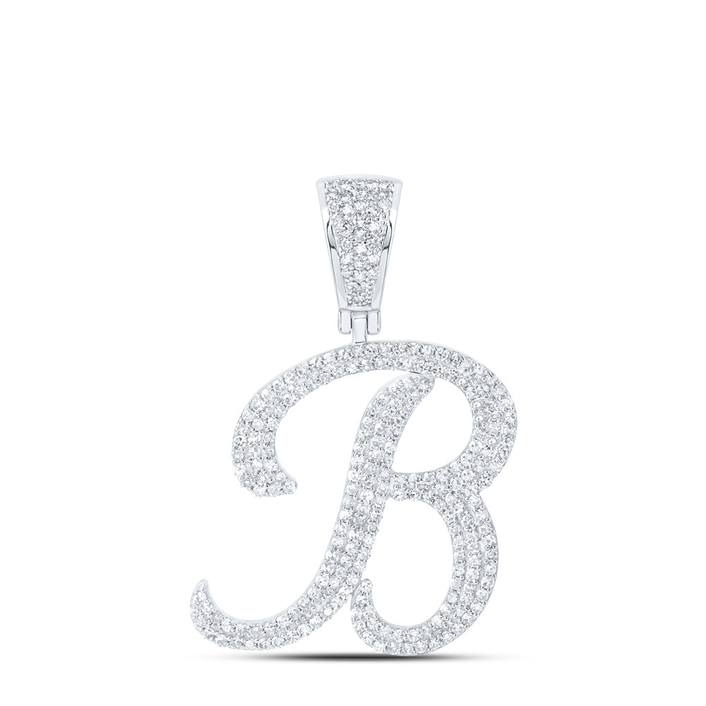 1 CTW-DIA NK INITIAL "B" PENDANT