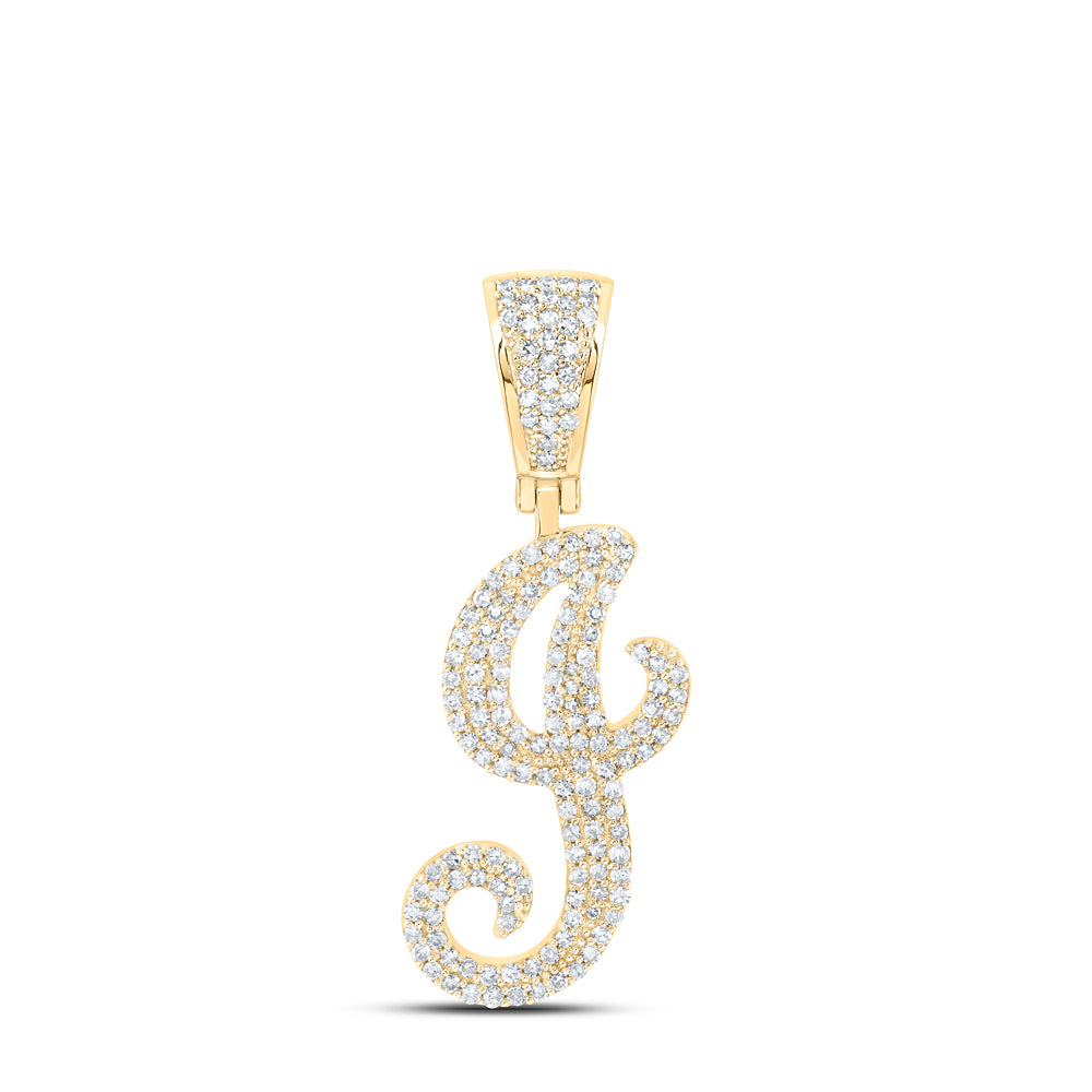3/4CTW-DIA NK INITIAL "J" PENDANT
