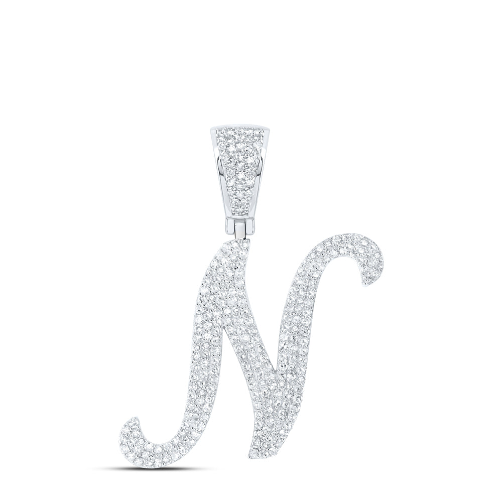 1 CTW-DIA NK INITIAL "N" PENDANT