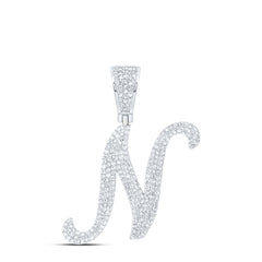 1 CTW-DIA NK INITIAL "N" PENDANT
