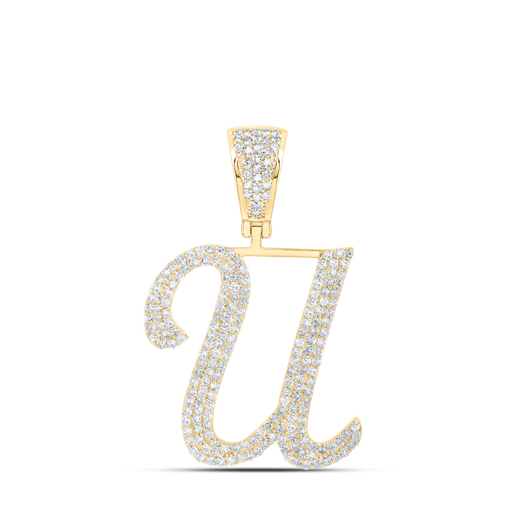 1 CTW-DIA NK INITIAL "U" PENDANT