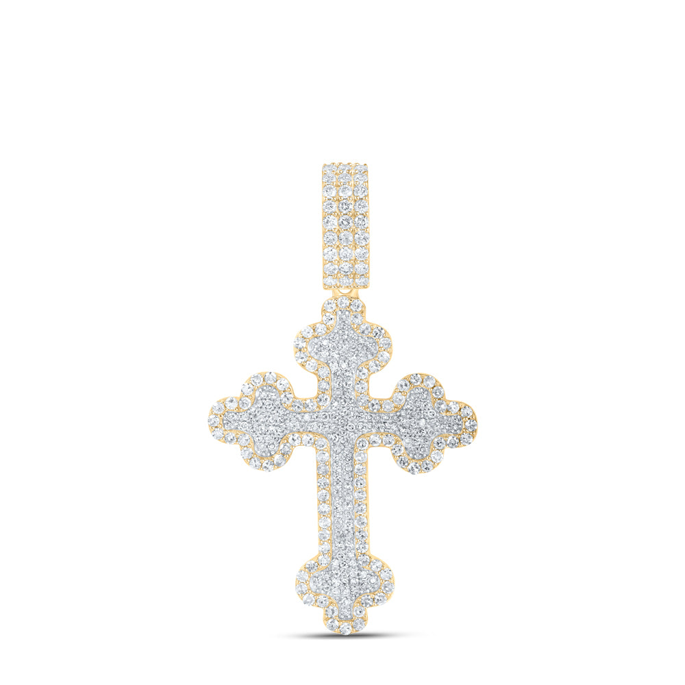 2CTW-DIA NK CROSS MENS CHARM