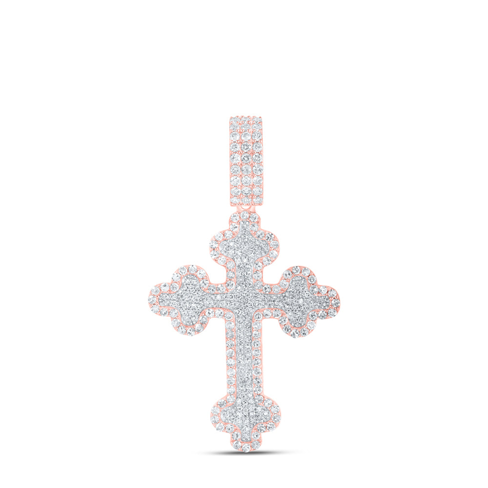 2CTW-DIA NK CROSS MENS CHARM