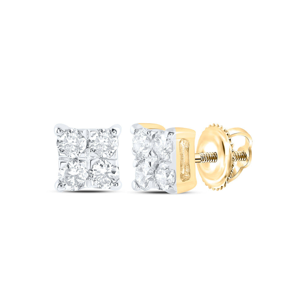 1/6CTW-DIA NK SQUARE EARRING