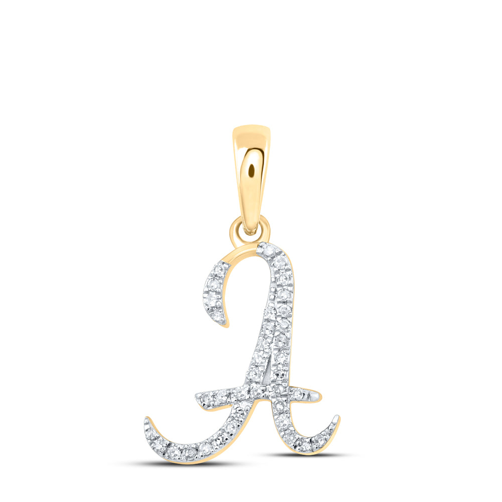 1/10CTW-DIA P1P2 GIFT INITIAL "A" PENDANT