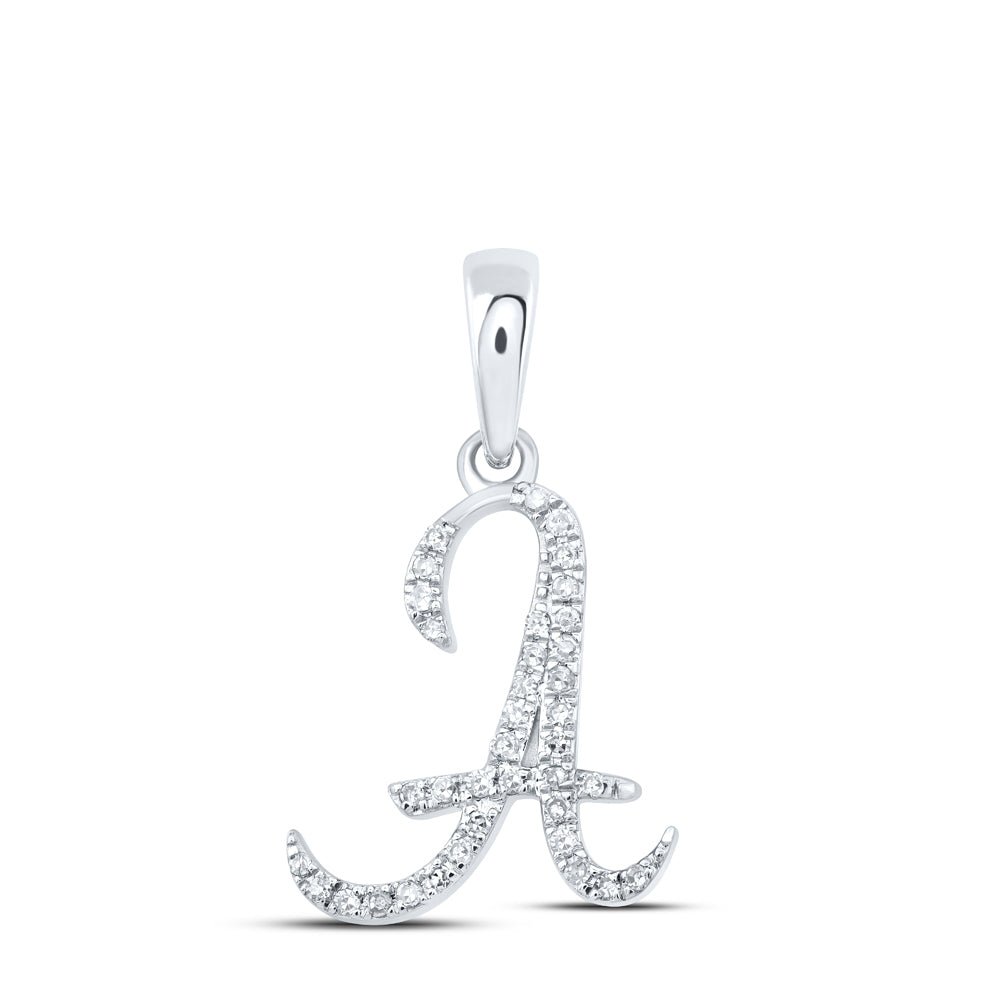 1/10CTW-DIA P1P2 GIFT INITIAL "A" PENDANT