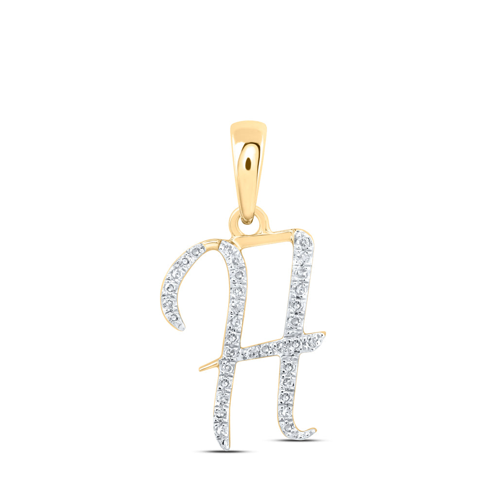 1/10CTW-DIA P1P2 GIFT INITIAL "H" PENDANT