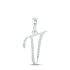 1/10CTW-DIA P1P2 GIFT INITIAL "V" PENDANT