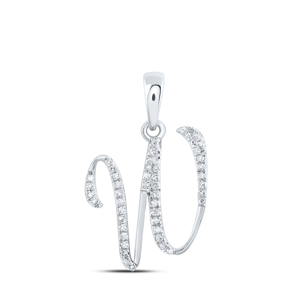 1/8CTW-DIA P1P2 GIFT INITIAL "W" PENDANT