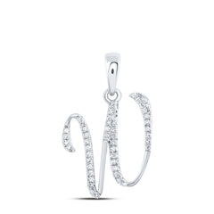 1/8CTW-DIA P1P2 GIFT INITIAL "W" PENDANT