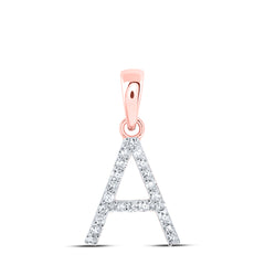 1/10CTW-DIA NK INITIAL "A" PENDANT