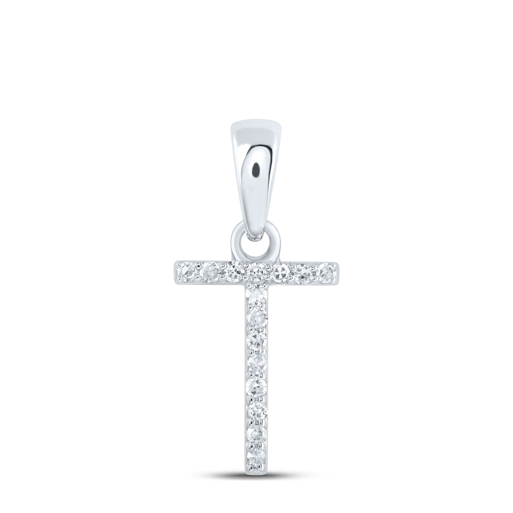 1/20CTW-DIA NK INITIAL "T" PENDANT
