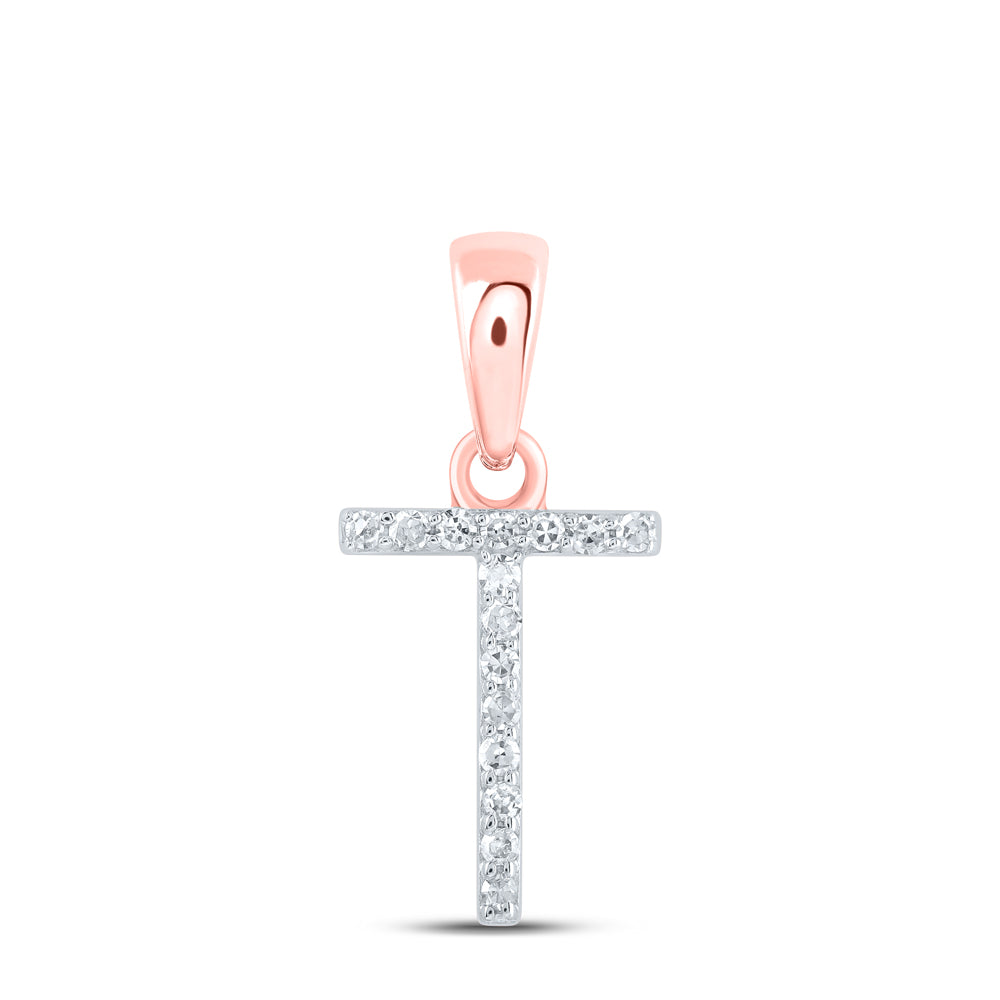 1/20CTW-DIA NK INITIAL "T" PENDANT