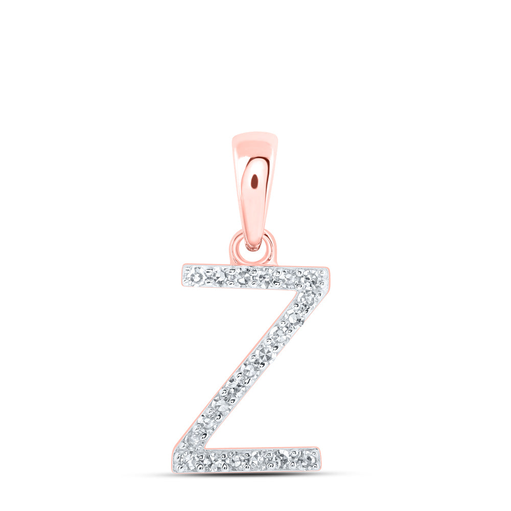 1/10CTW-DIA NK INITIAL "Z" PENDANT