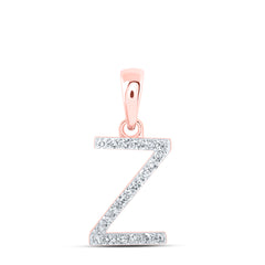 1/10CTW-DIA NK INITIAL "Z" PENDANT