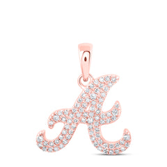 1/6CTW-DIA NK INITIAL "A" PENDANT