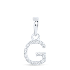 1/20CTW-DIA NK INITIAL "G" PENDANT