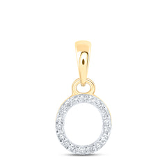 1/20CTW-DIA NK INITIAL "O" PENDANT