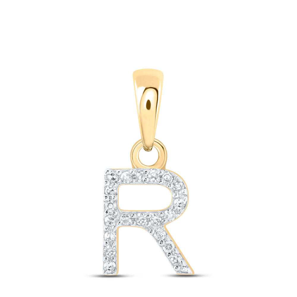 1/20CTW-DIA NK INITIAL "R" PENDANT