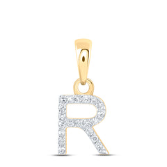 1/20CTW-DIA NK INITIAL "R" PENDANT