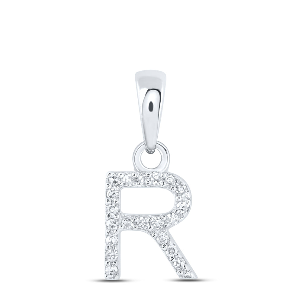 1/20CTW-DIA NK INITIAL "R" PENDANT