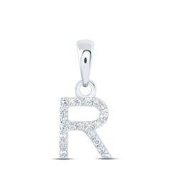 1/20CTW-DIA NK INITIAL "R" PENDANT