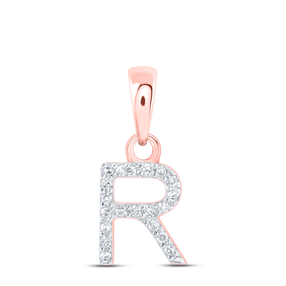 1/20CTW-DIA NK INITIAL "R" PENDANT