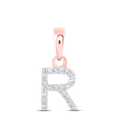 1/20CTW-DIA NK INITIAL "R" PENDANT