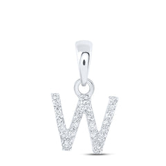 1/20CTW-DIA NK INITIAL "W" PENDANT