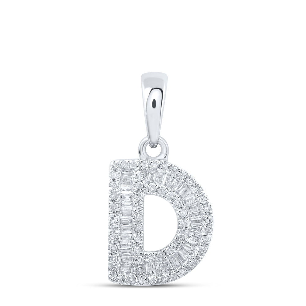 1/3CTW-DIA P1P2 INITIAL "D" PENDANT