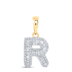 1/3 CTW-DIA P1P2 INITIAL "R" PENDANT