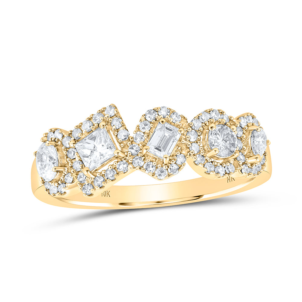 10K Yellow Gold 3/4 CTW-Natural Diamond Ring 2.6 Gram