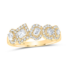 10K Yellow Gold 3/4 CTW-Natural Diamond Ring 2.6 Gram