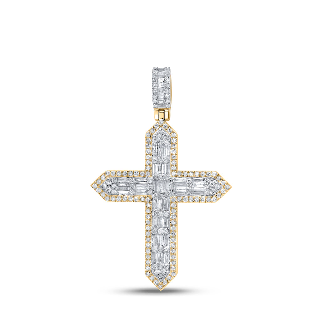 1 CTW-DIA P1P2 CROSS MENS CHARM