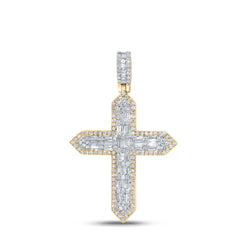 1 CTW-DIA P1P2 CROSS MENS CHARM