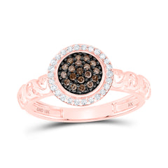 1/4CTW-DIA NK BROWN RING