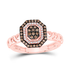 1/4CTW-DIA NK OCTAGON COGNAC NATURAL RING