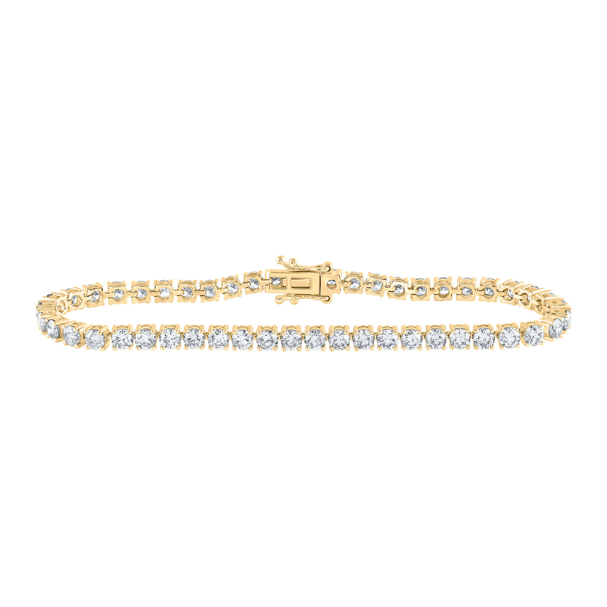 14K Yellow Gold 7 CTW-Natural Diamond Ladies Bracelet (7 Inch ) 9.94 Gram