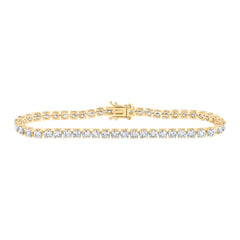14K Yellow Gold 7 CTW-Natural Diamond Ladies Bracelet (7 Inch ) 9.94 Gram