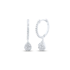 3/8CTW-DIA NK HOOPS DANGLING EARRING
