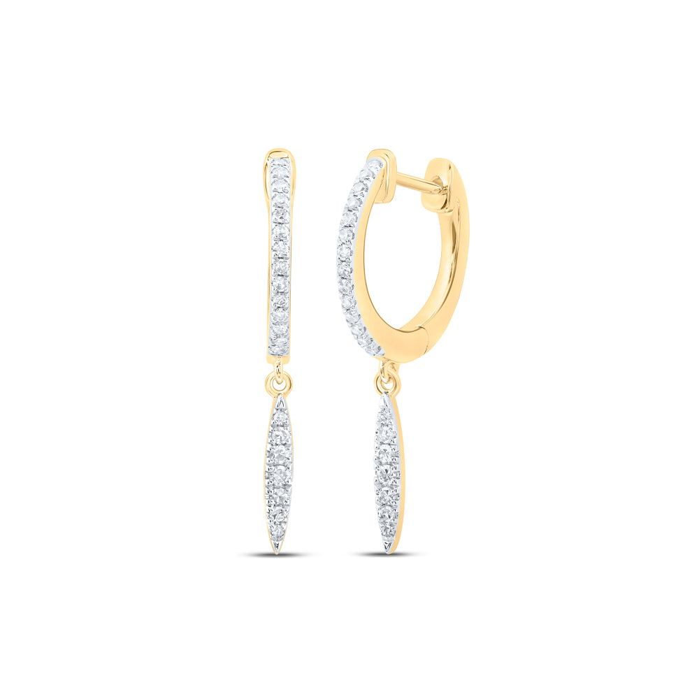 1/6CTW-DIA NK HOOPS EARRING