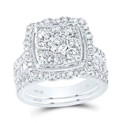 2 CTW-DIA NK 1/5CT-CRD BRIDAL SET