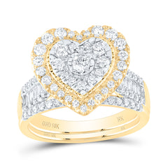 1 1/4CTW-DIA NK HEART BRIDAL SET