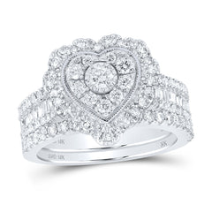 1 1/2CTW-DIA NK HEART BRIDAL SET