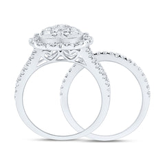 1 1/2CTW-DIA NK HEART BRIDAL SET