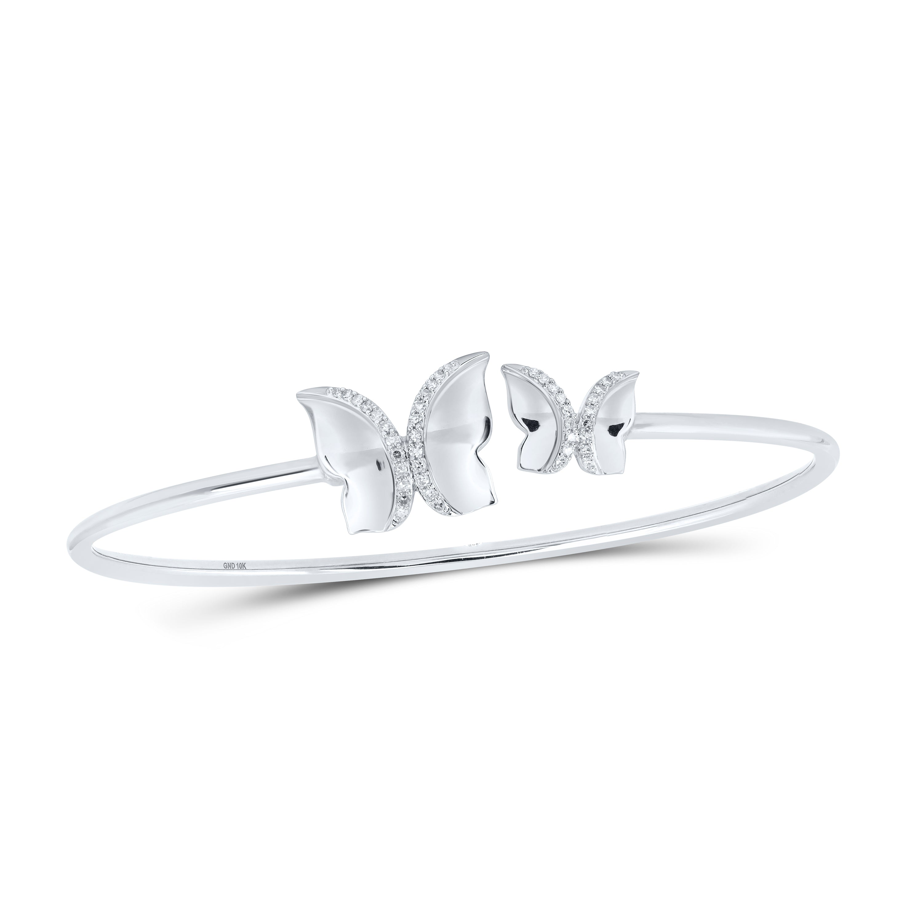 1/6CTW-DIA CN BUTTERFLY BANGLE