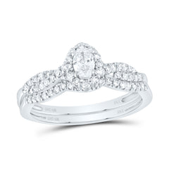 1/2CTW-DIA NKE 1/5CT-COVAL BRIDAL SET SINGLE HALO