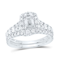 1 1/2CTW-DIA NKE 3/8CT-CEME BRIDAL SET SINGLE HALO