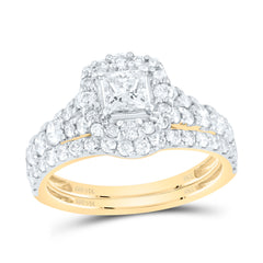 1 1/2CTW-DIA NKE 3/8CT-CPR BRIDAL SET 1 SINGLE HALO